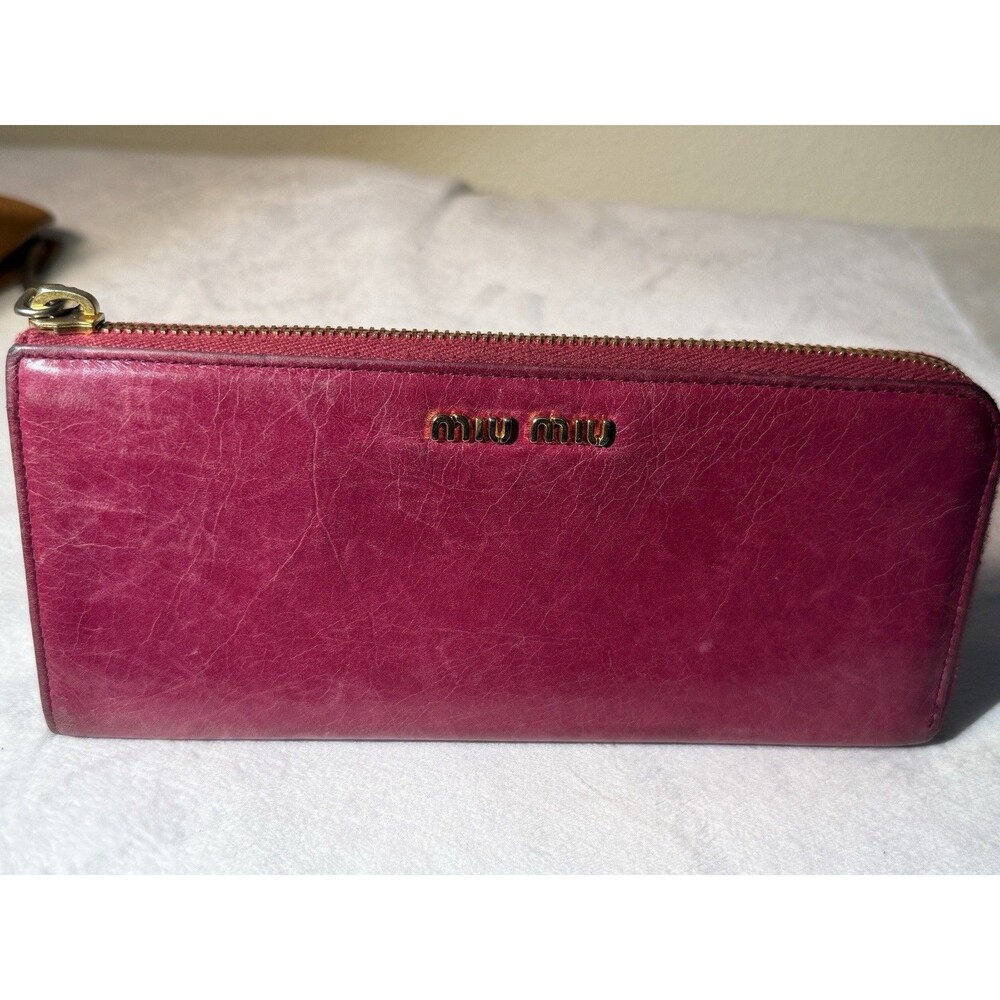 Pre-Loved Miu Miu Leather Long Wallet, Great Condition